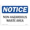 Signmission OSHA Notice Sign, 10" Height, 14" Width, Rigid Plastic, Non-Hazardous Waste Area Sign, Landscape OS-NS-P-1014-L-15073 - alternate 1